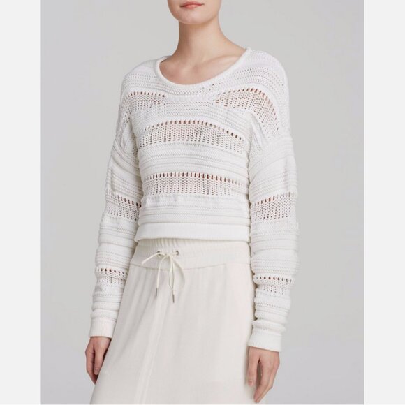 Helmut Lang Textured Crop Loose Knit Sweater - Picture 6 of 8